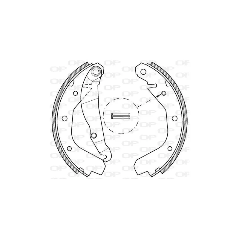 Jeu de mâchoires de frein OPEN PARTS BSA2038.00