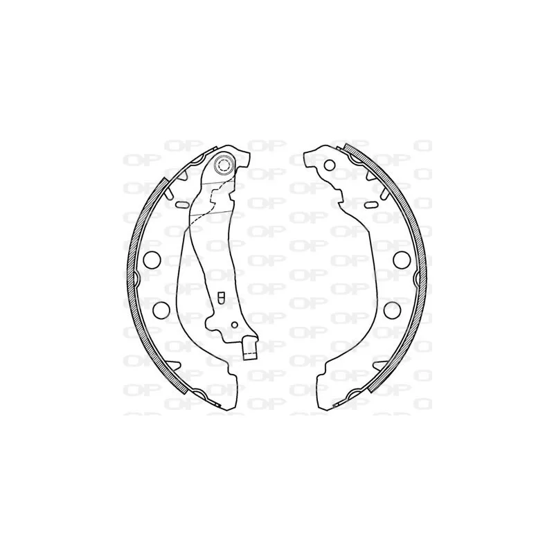 Jeu de mâchoires de frein OPEN PARTS BSA2039.00