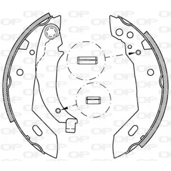 Jeu de mâchoires de frein OPEN PARTS BSA2041.00