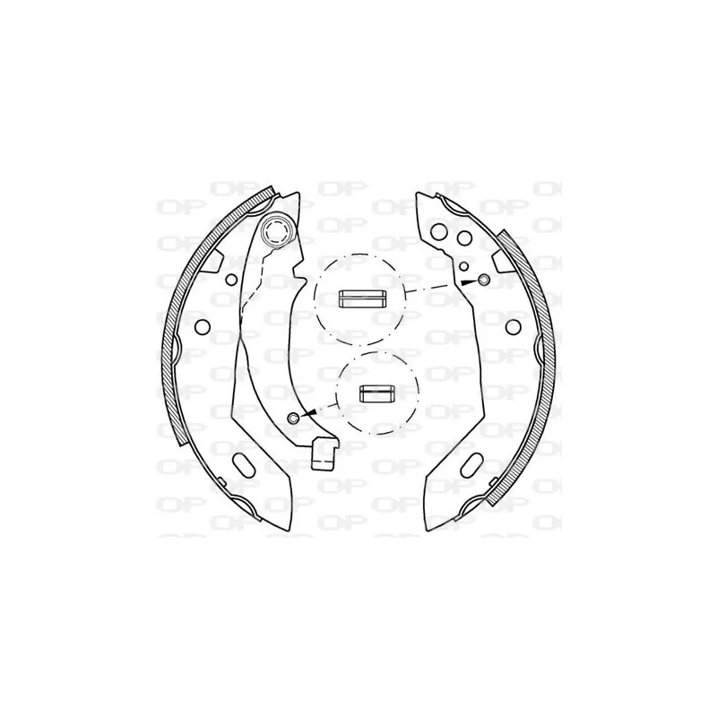 Jeu de mâchoires de frein OPEN PARTS BSA2041.00