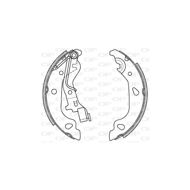 Jeu de mâchoires de frein OPEN PARTS BSA2042.00