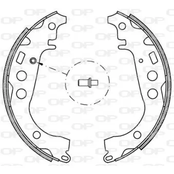 Jeu de mâchoires de frein OPEN PARTS BSA2044.00