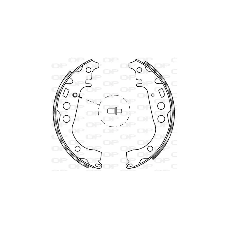Jeu de mâchoires de frein OPEN PARTS BSA2044.00
