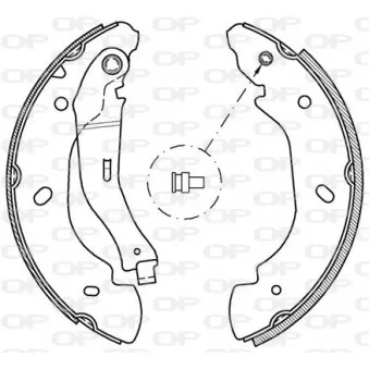 Jeu de mâchoires de frein OPEN PARTS BSA2047.00