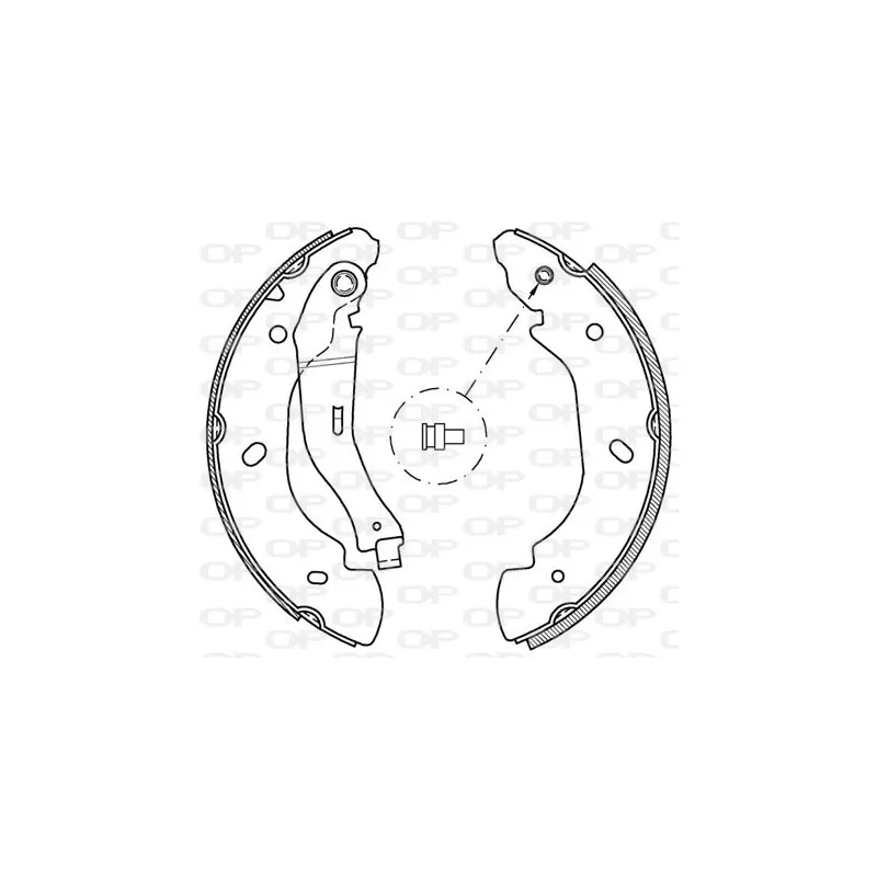 Jeu de mâchoires de frein OPEN PARTS BSA2047.00