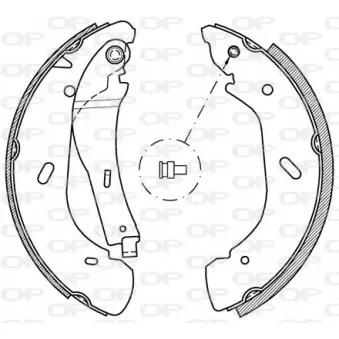Jeu de mâchoires de frein OPEN PARTS BSA2048.00