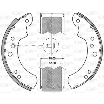 Jeu de mâchoires de frein OPEN PARTS BSA2050.00