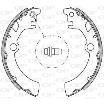 Jeu de mâchoires de frein OPEN PARTS BSA2054.00