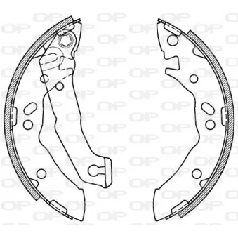 Jeu de mâchoires de frein OPEN PARTS BSA2055.00
