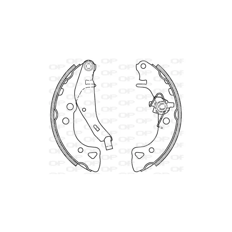 Jeu de mâchoires de frein OPEN PARTS BSA2061.00