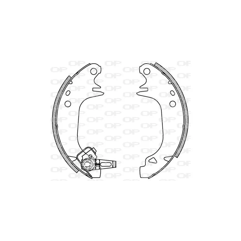 Jeu de mâchoires de frein OPEN PARTS BSA2062.00