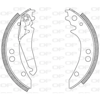Jeu de mâchoires de frein OPEN PARTS BSA2065.00
