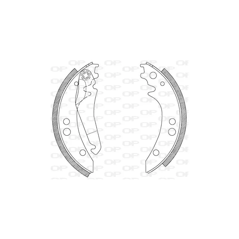 Jeu de mâchoires de frein OPEN PARTS BSA2065.00