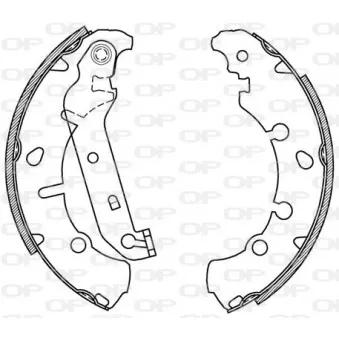 Jeu de mâchoires de frein OPEN PARTS BSA2066.00