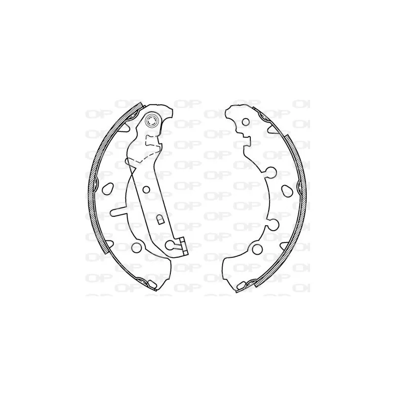 Jeu de mâchoires de frein OPEN PARTS BSA2066.00