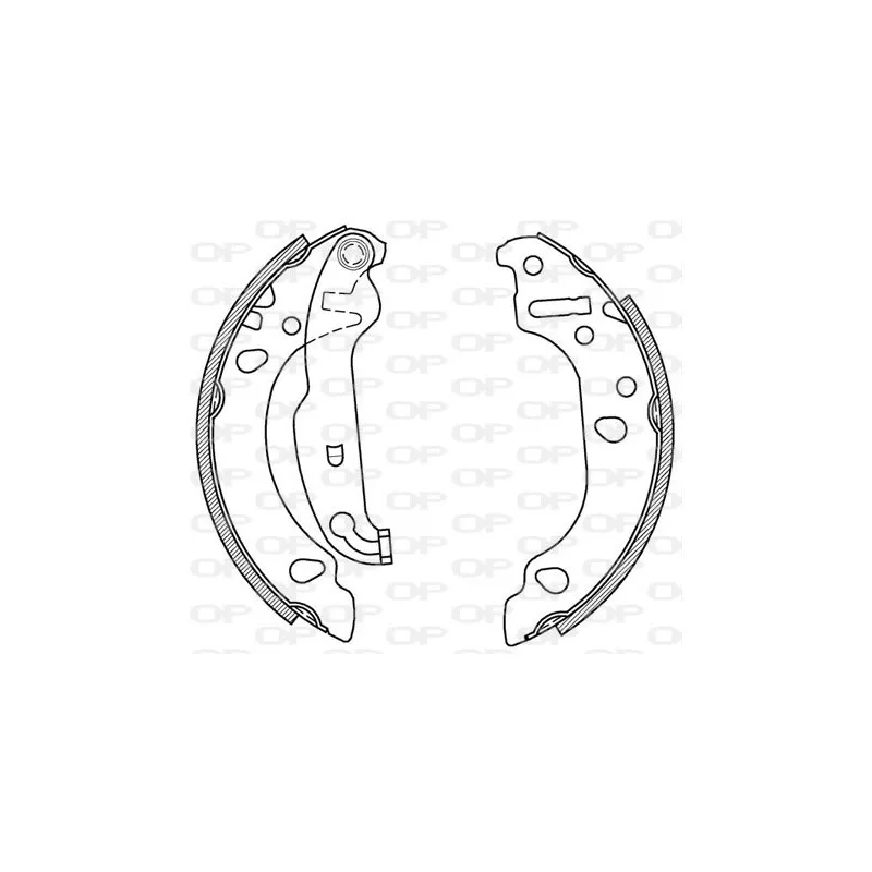 Jeu de mâchoires de frein OPEN PARTS BSA2067.00