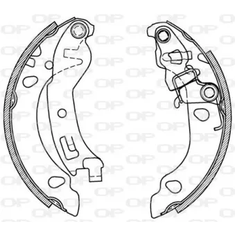 Jeu de mâchoires de frein OPEN PARTS BSA2068.00