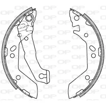 Jeu de mâchoires de frein OPEN PARTS BSA2070.00