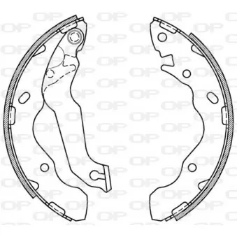 Jeu de mâchoires de frein OPEN PARTS BSA2071.00