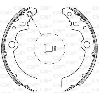 Jeu de mâchoires de frein OPEN PARTS BSA2073.00