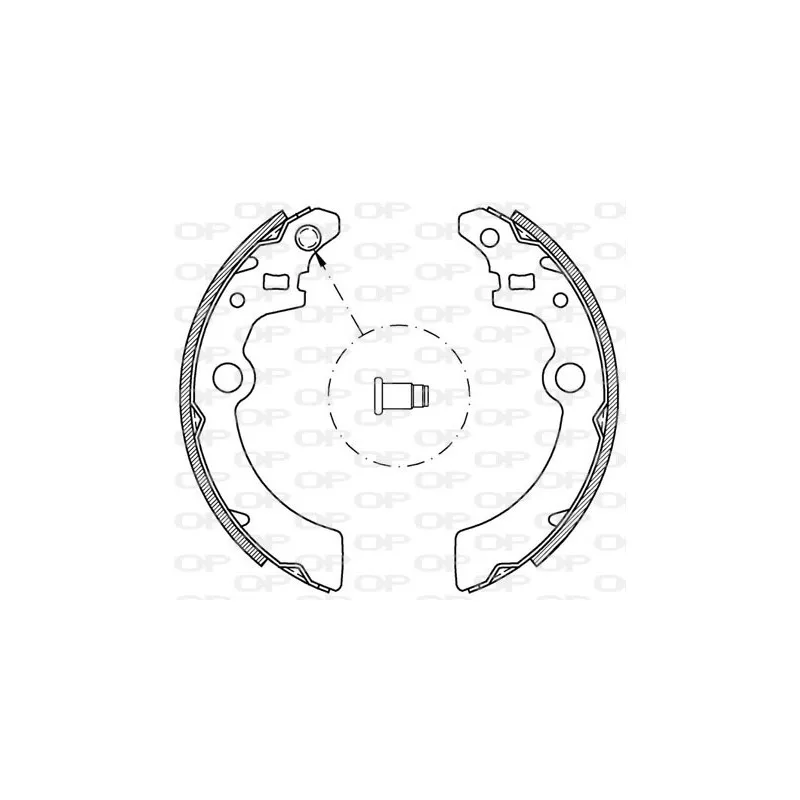 Jeu de mâchoires de frein OPEN PARTS BSA2073.00