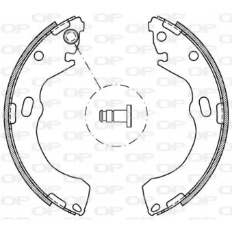 Jeu de mâchoires de frein OPEN PARTS BSA2075.00