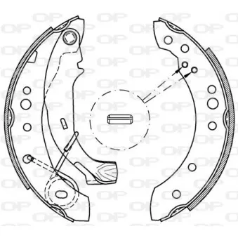 Jeu de mâchoires de frein OPEN PARTS BSA2077.00