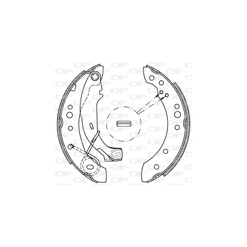 Jeu de mâchoires de frein OPEN PARTS BSA2077.00