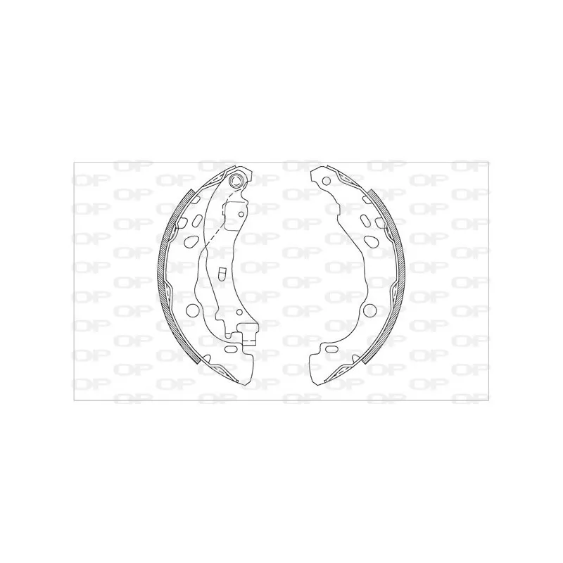 Jeu de mâchoires de frein OPEN PARTS BSA2080.00