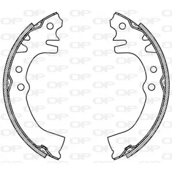 Jeu de mâchoires de frein OPEN PARTS BSA2081.00