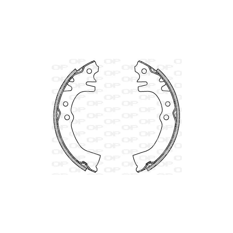 Jeu de mâchoires de frein OPEN PARTS BSA2081.00