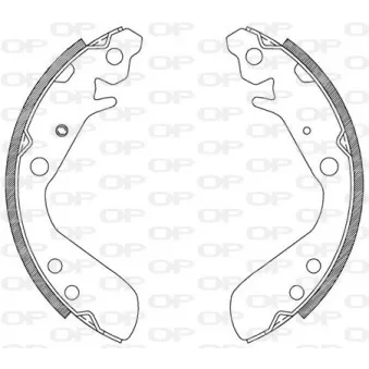 Jeu de mâchoires de frein OPEN PARTS BSA2082.00