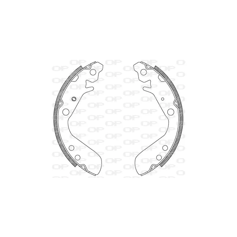 Jeu de mâchoires de frein OPEN PARTS BSA2082.00