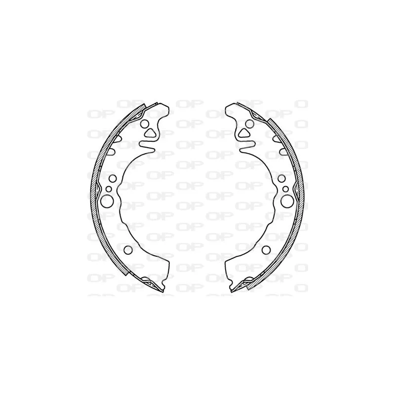 Jeu de mâchoires de frein OPEN PARTS BSA2084.00