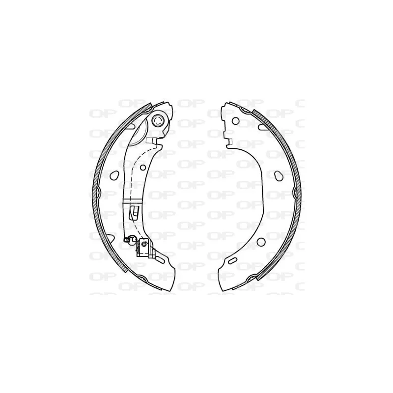Jeu de mâchoires de frein OPEN PARTS BSA2086.00