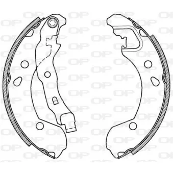 Jeu de mâchoires de frein OPEN PARTS BSA2087.00