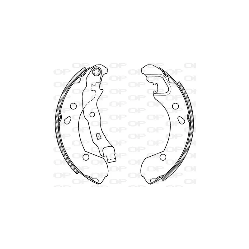 Jeu de mâchoires de frein OPEN PARTS BSA2087.00