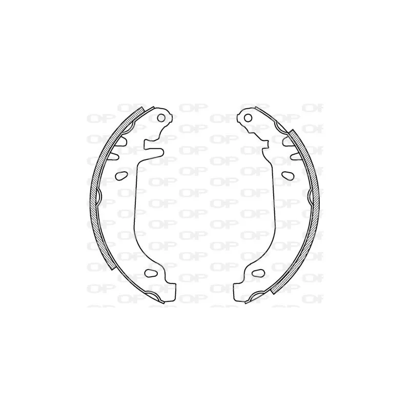 Jeu de mâchoires de frein OPEN PARTS BSA2088.00