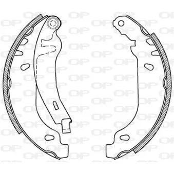Jeu de mâchoires de frein OPEN PARTS BSA2089.00