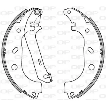 Jeu de mâchoires de frein OPEN PARTS BSA2090.00