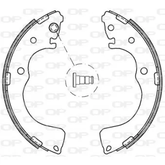Jeu de mâchoires de frein OPEN PARTS BSA2091.00