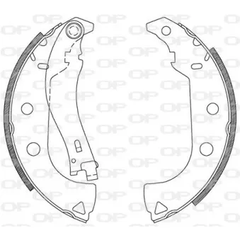 Jeu de mâchoires de frein OPEN PARTS BSA2092.00