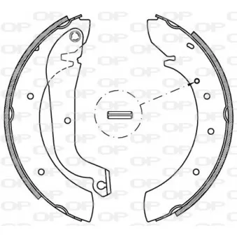 Jeu de mâchoires de frein OPEN PARTS BSA2093.00