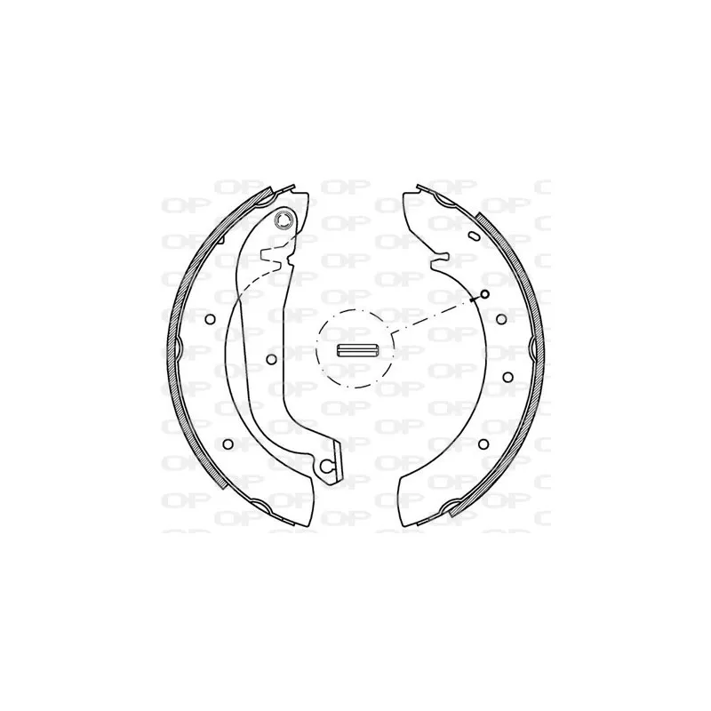 Jeu de mâchoires de frein OPEN PARTS BSA2093.00