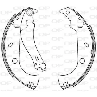 Jeu de mâchoires de frein OPEN PARTS BSA2095.00