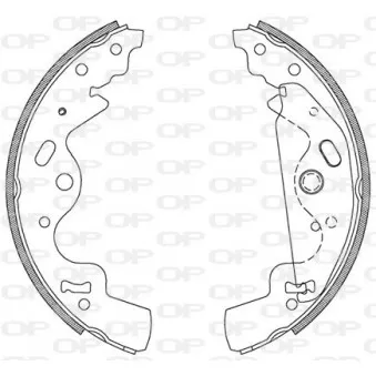 Jeu de mâchoires de frein OPEN PARTS BSA2096.00