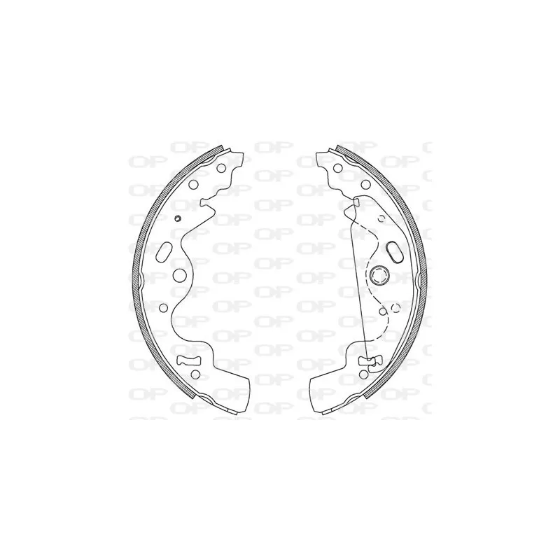 Jeu de mâchoires de frein OPEN PARTS BSA2096.00