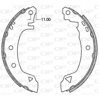 Jeu de mâchoires de frein OPEN PARTS BSA2097.00