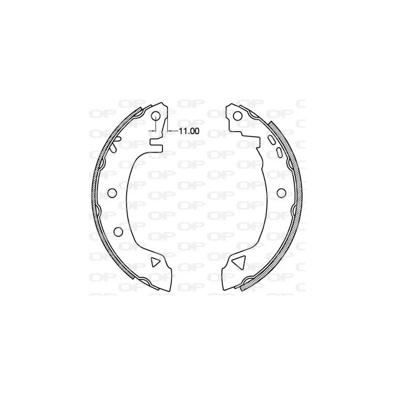 Jeu de mâchoires de frein OPEN PARTS BSA2097.00
