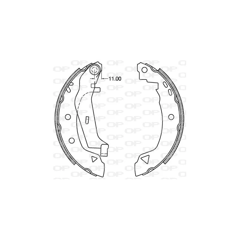 Jeu de mâchoires de frein OPEN PARTS BSA2098.00